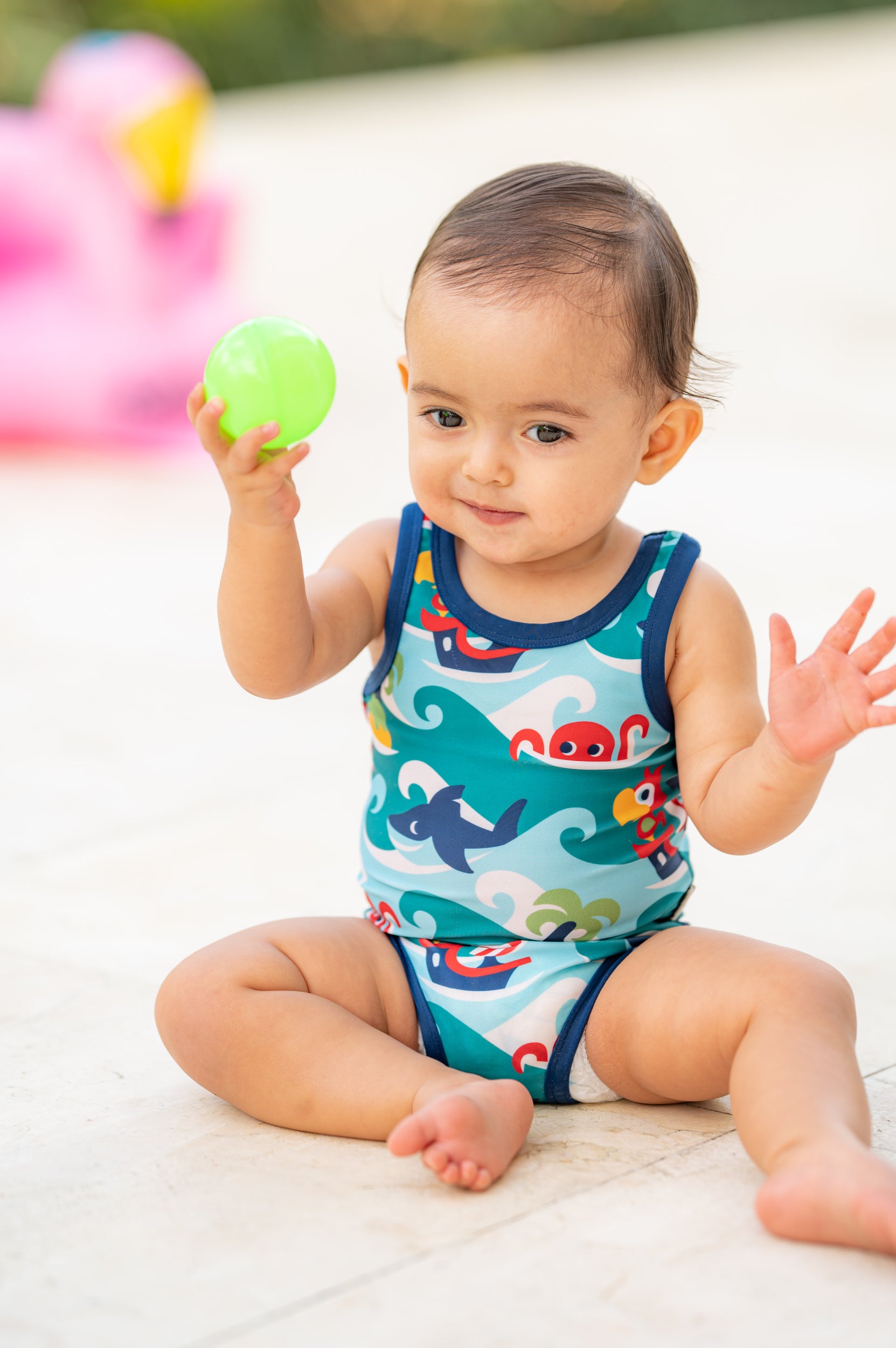 Zwempak Swimsuit Tropical Ocean - Maxomorra