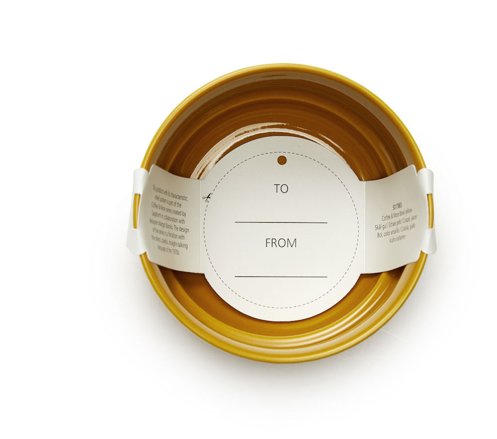 Schaaltje Coffee & More Bowl Yellow - Sagaform