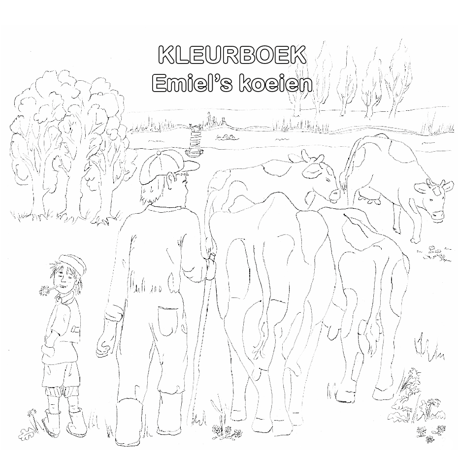 Kleurboek / prentenboek Emiel's koeien – Silly Goose