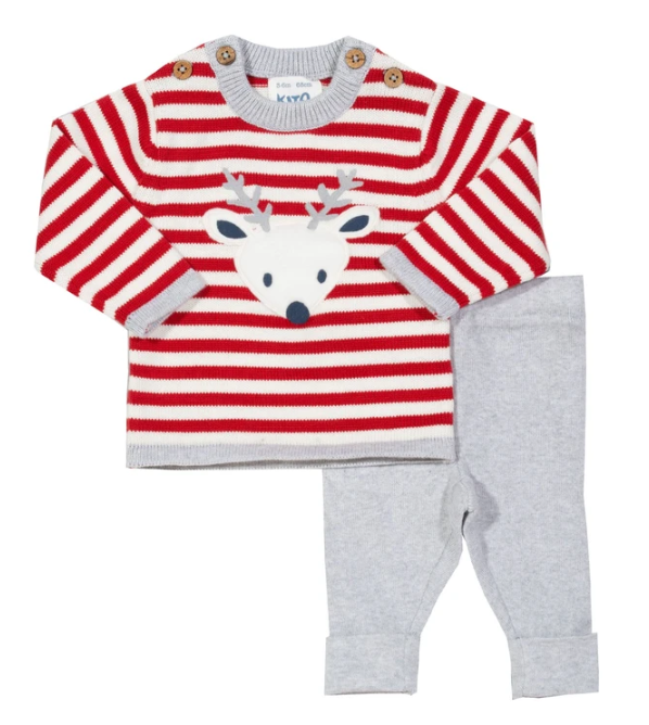 Reindeer knit set cotton ( trui & broek / legging) - Kite Clothing