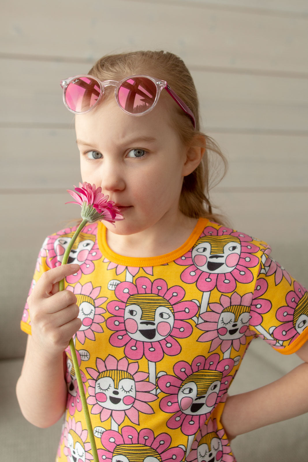 Tuniek SIRO Bloomination Sun Pink 128 t/m 164 – Paapii Design