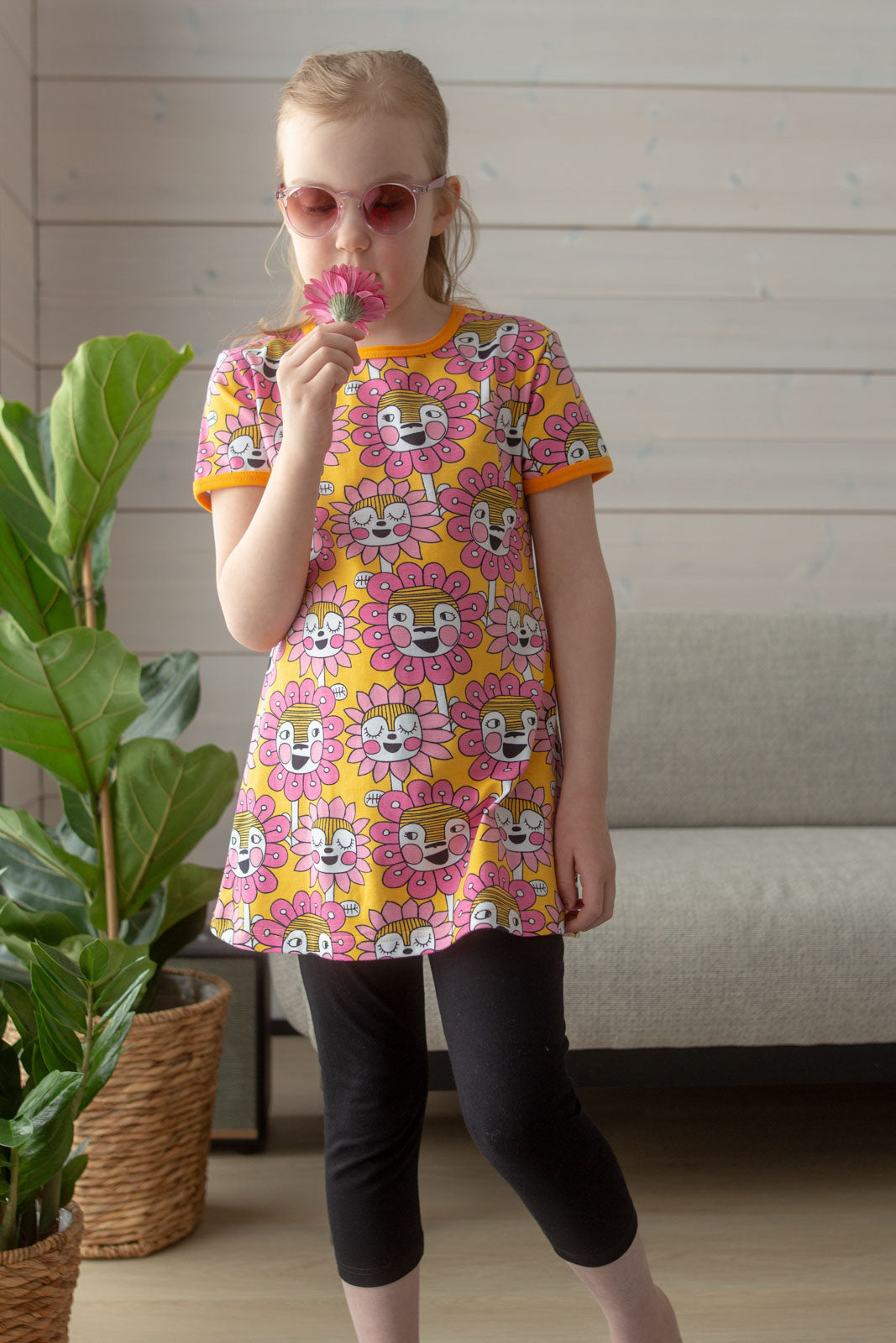 Tuniek SIRO Bloomination Sun Pink 128 t/m 164 – Paapii Design