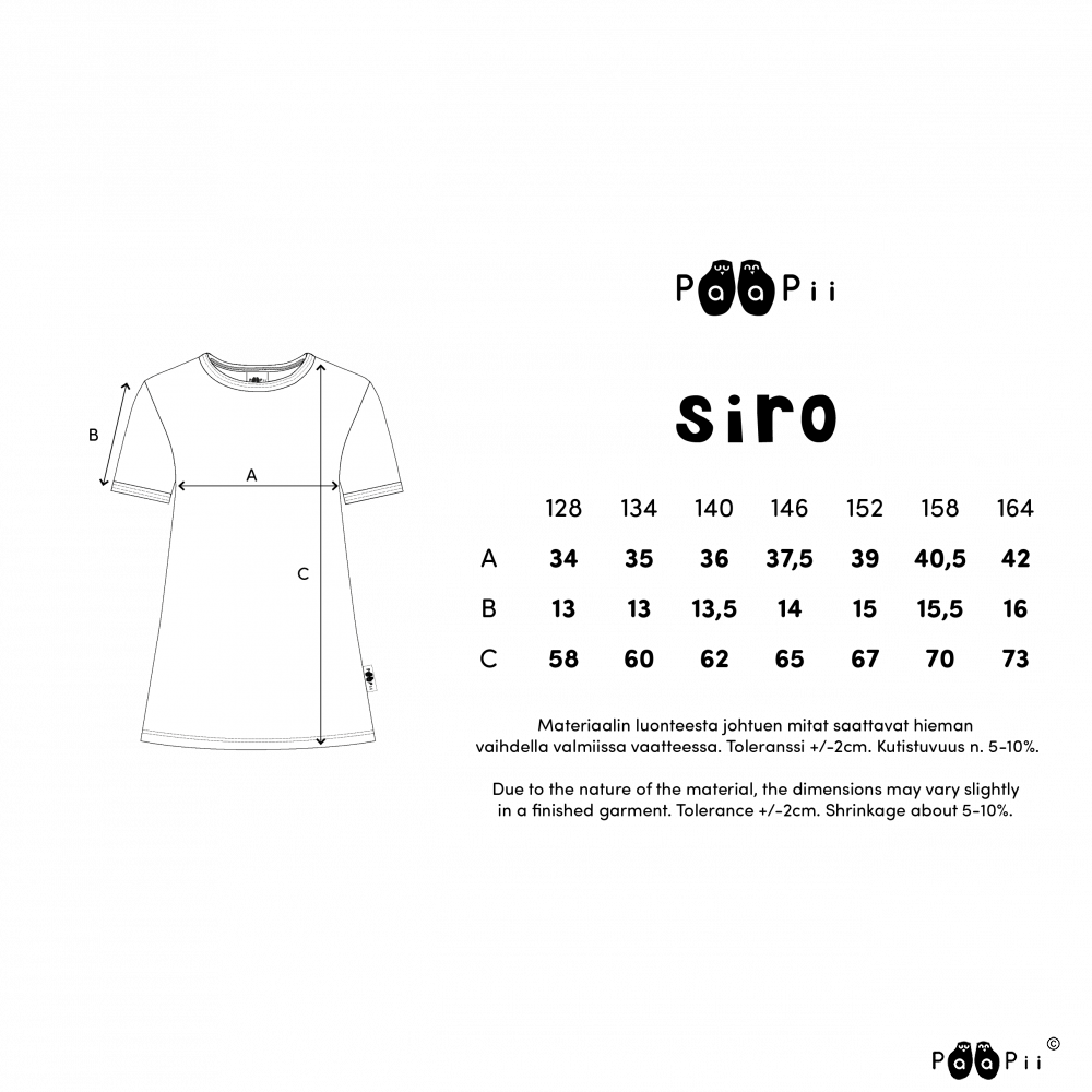 Tuniek SIRO Bloomination Sun Pink 128 t/m 164 – Paapii Design