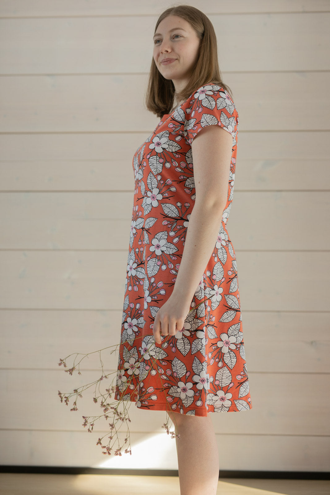 Jurk SOINTU Dress Apple Garden Rust S-XXXL - Paapii Design