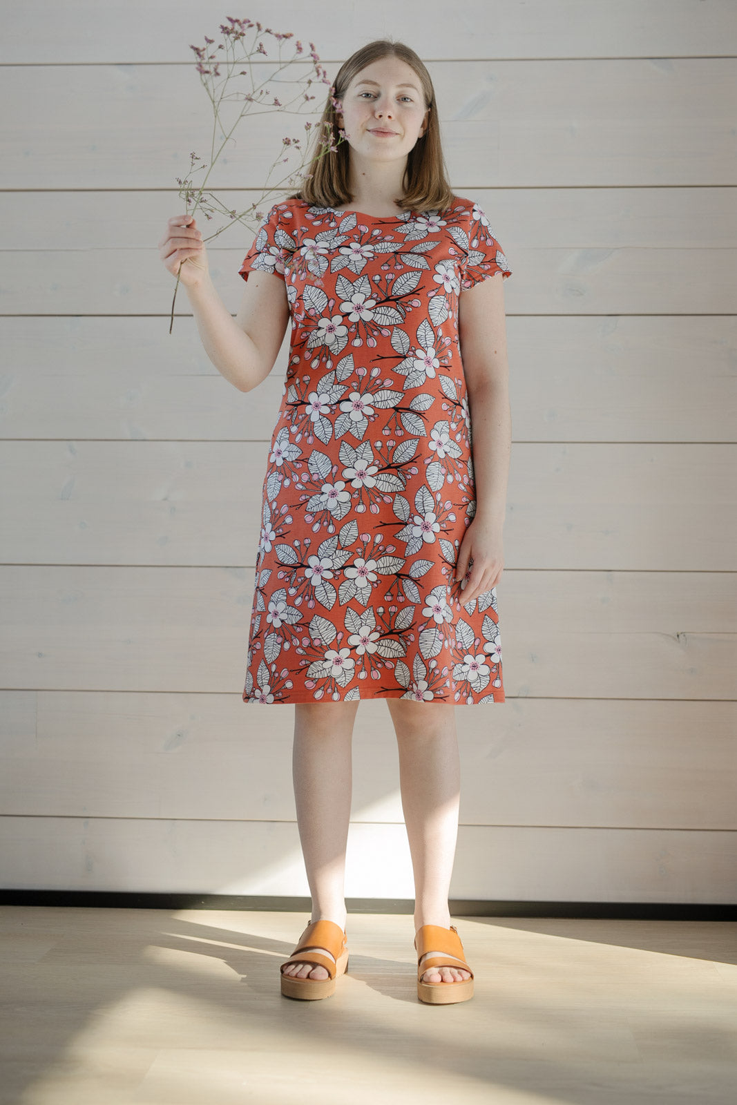 Jurk SOINTU Dress Apple Garden Rust S-XXXL - Paapii Design