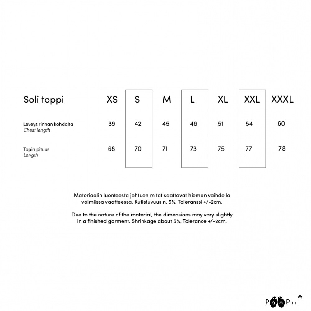 Soli Top Midsummer rose blueberry XS-XXL - Paapii Design