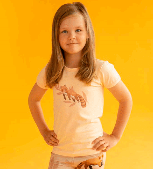 T-shirt Print Cozy Panda - Curious Stories