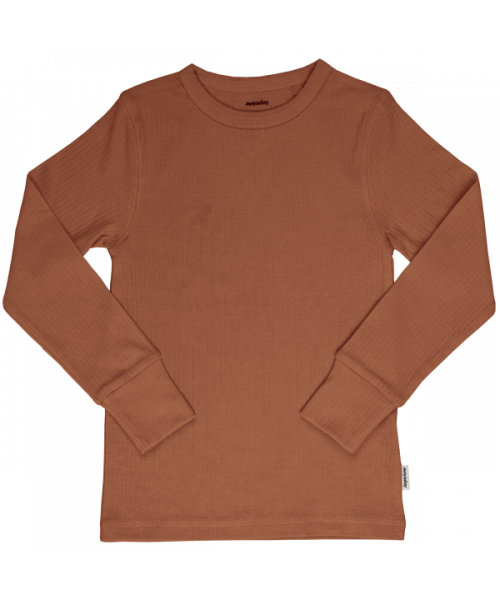 Longsleeve Top LS Rib Solid CLAYSTONE - Meyadey (Maxomorra)