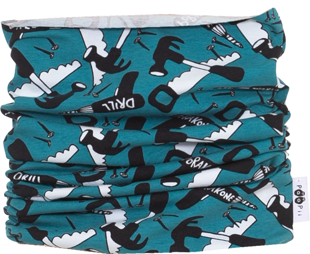 Sjaal / Tubescarf Drill Petrol – Paapii Design