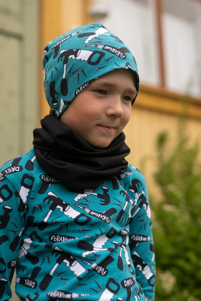 Sjaal / Tubescarf Drill Petrol – Paapii Design