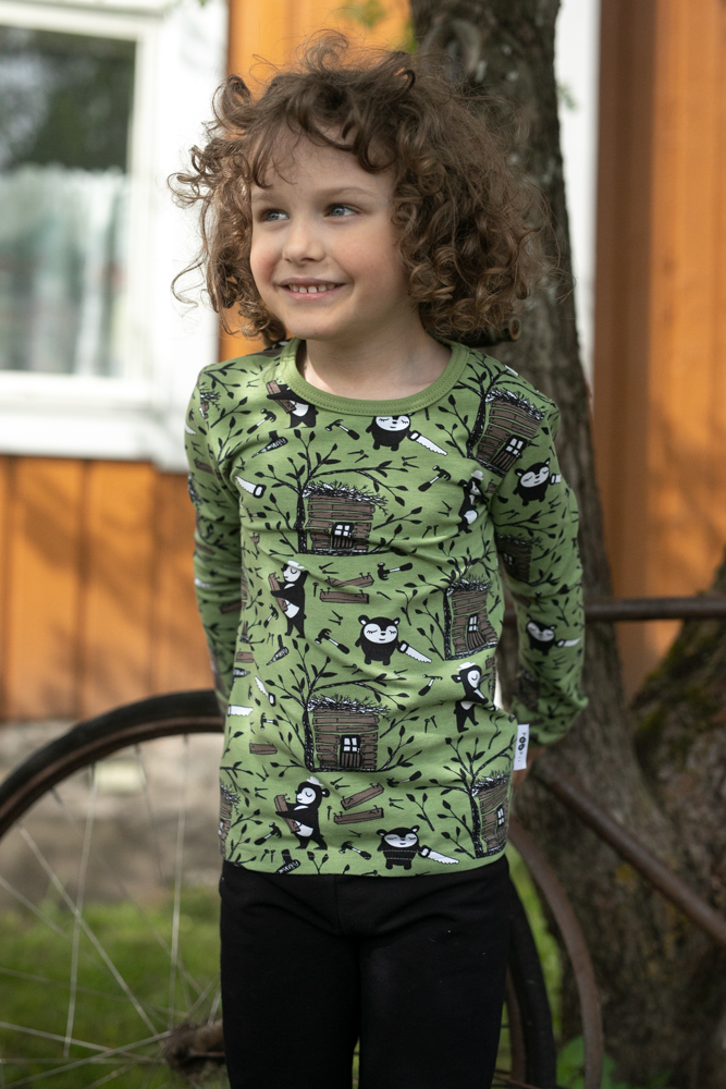 Longsleeve ULJAS Shirt Treehouse Fen Choco 86-140 – Paapii Design