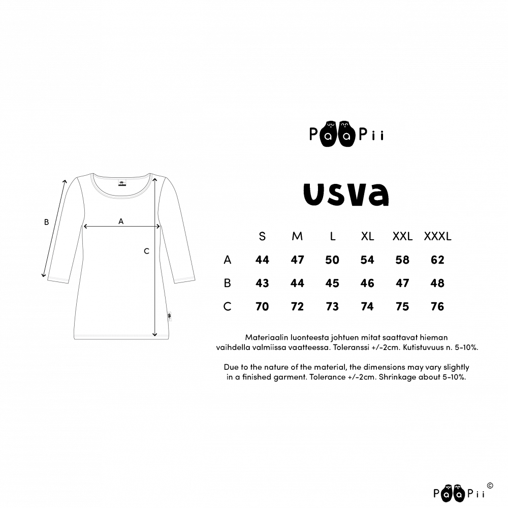 Shirt USVA Apple Garden Forest Light Pink S-XXXL - Paapii Design