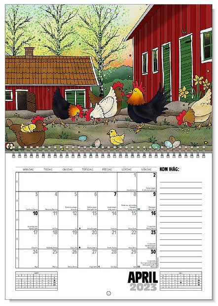 Jaarkalender / Väggkalender På gården & I naturen 2023 - Eplaros