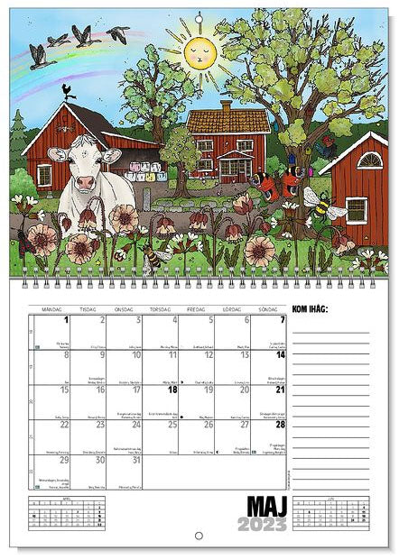 Jaarkalender / Väggkalender På gården & I naturen 2023 - Eplaros