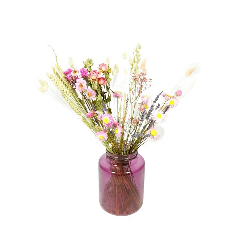 Vase Pink / Purple Gerecycled (for Medium size bouquet) – Wildflowers by Floriette