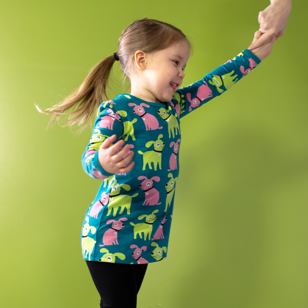 Tuniek VIENO Tunic Sesse Petrol Apple 86 t/m 122 – Paapii Design