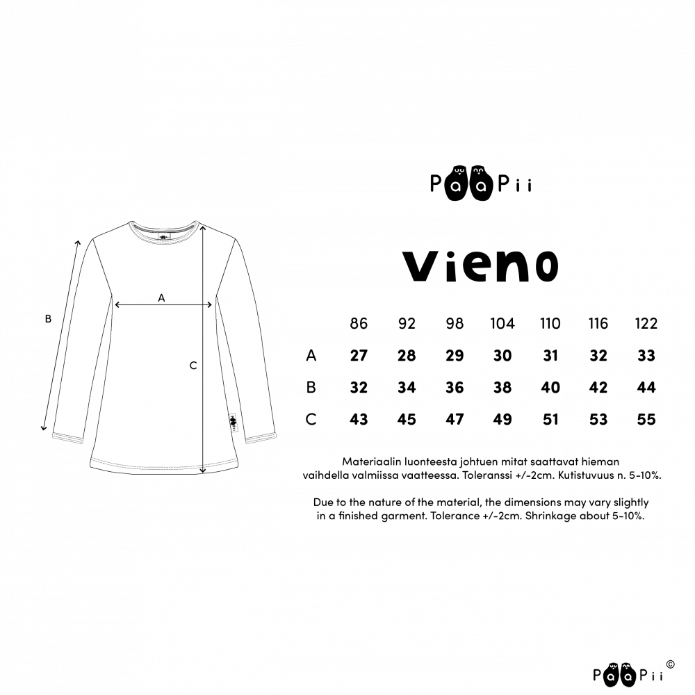 Tuniek VIENO Tunic Sesse Petrol Apple 86 t/m 122 – Paapii Design