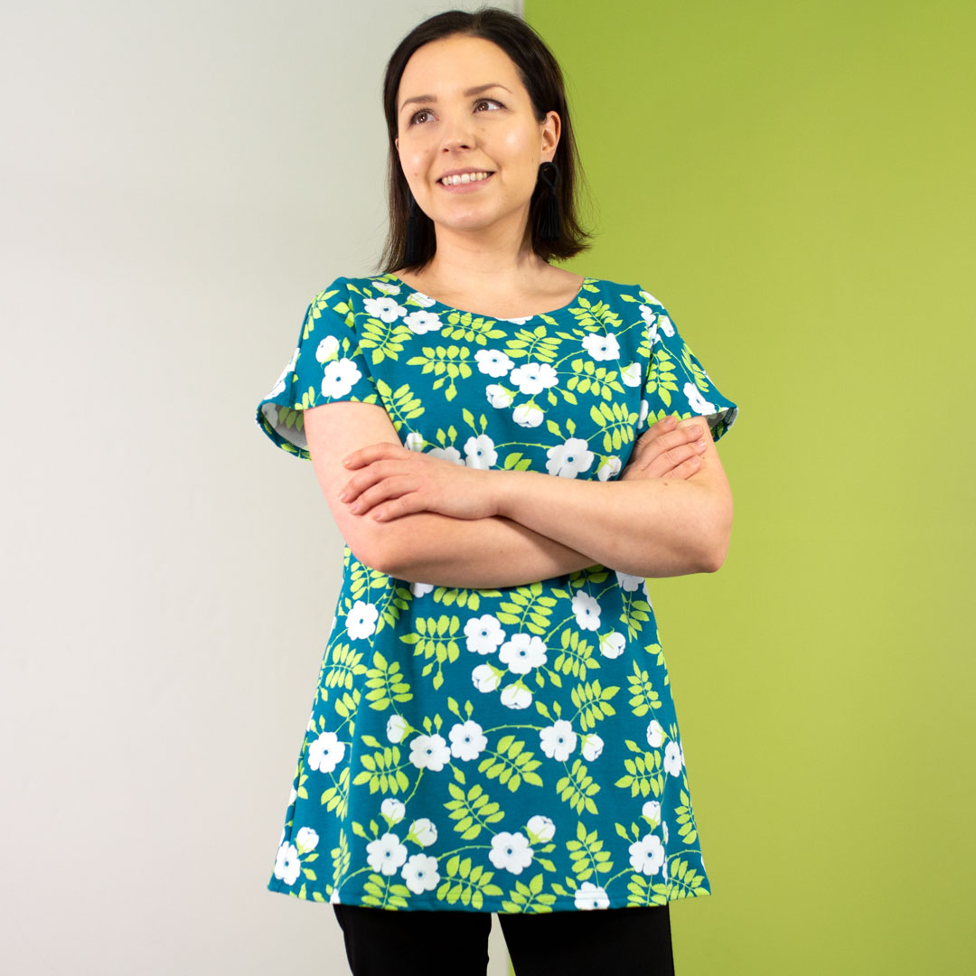 Vuono T-shirt Midsummer rose petrol XS-XXL - Paapii Design