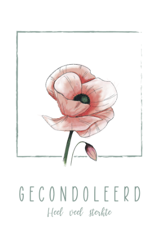 Wenskaart condoleance gecondoleerd - Aardkaart