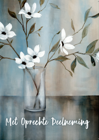 Wenskaart condoleance met oprechte deelneming - Aardkaart