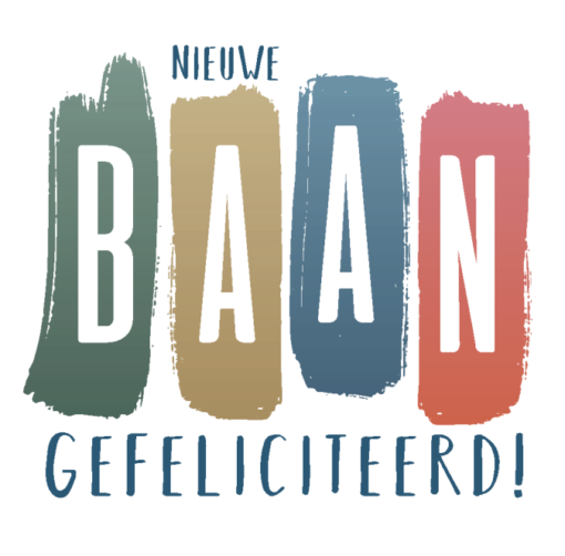 Wenskaart nieuwe baan gefeliciteerd - Aardkaart