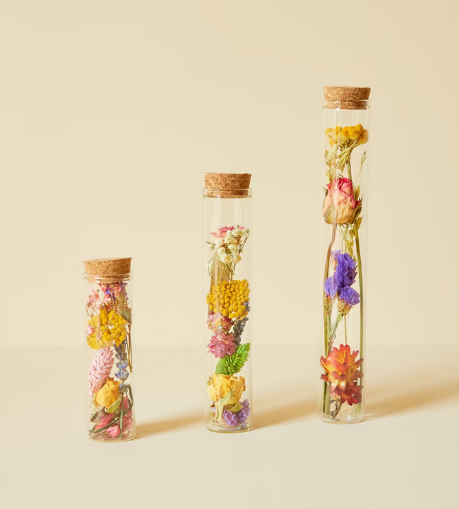 Wish Bottle Dried Flowers – Medium - Wildflowers by Floriette