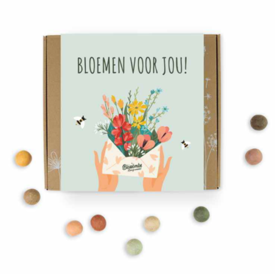 Zaadbommetjes Giftbox Medium “Bloemen voor jou” – Blossombs
