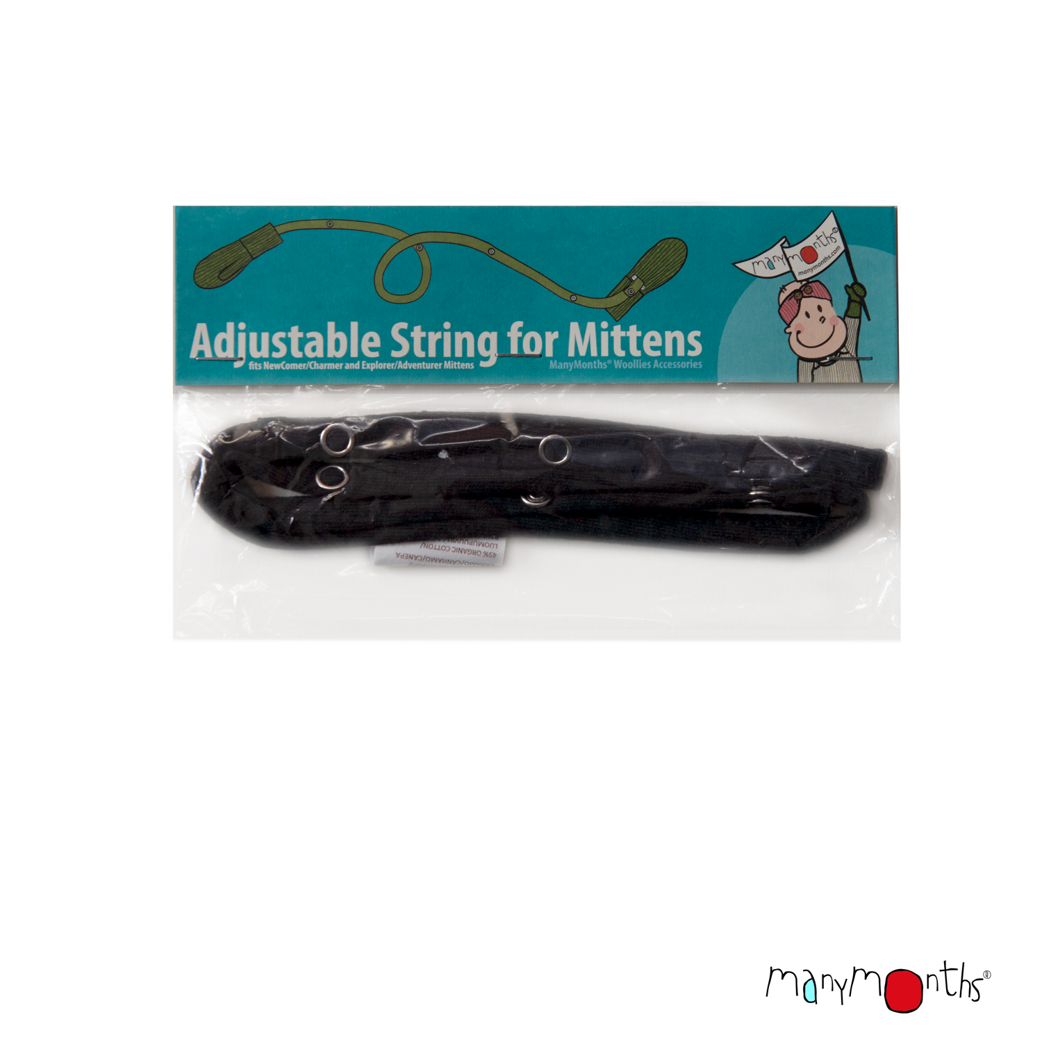 Adjustable string for mittens natural woollies Magnet Grey – ManyMonth MaMidea