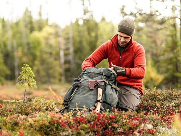 Vest / Full Zip Unisex Jacket 400 Autumn Red - Woolpower - Op bestelling