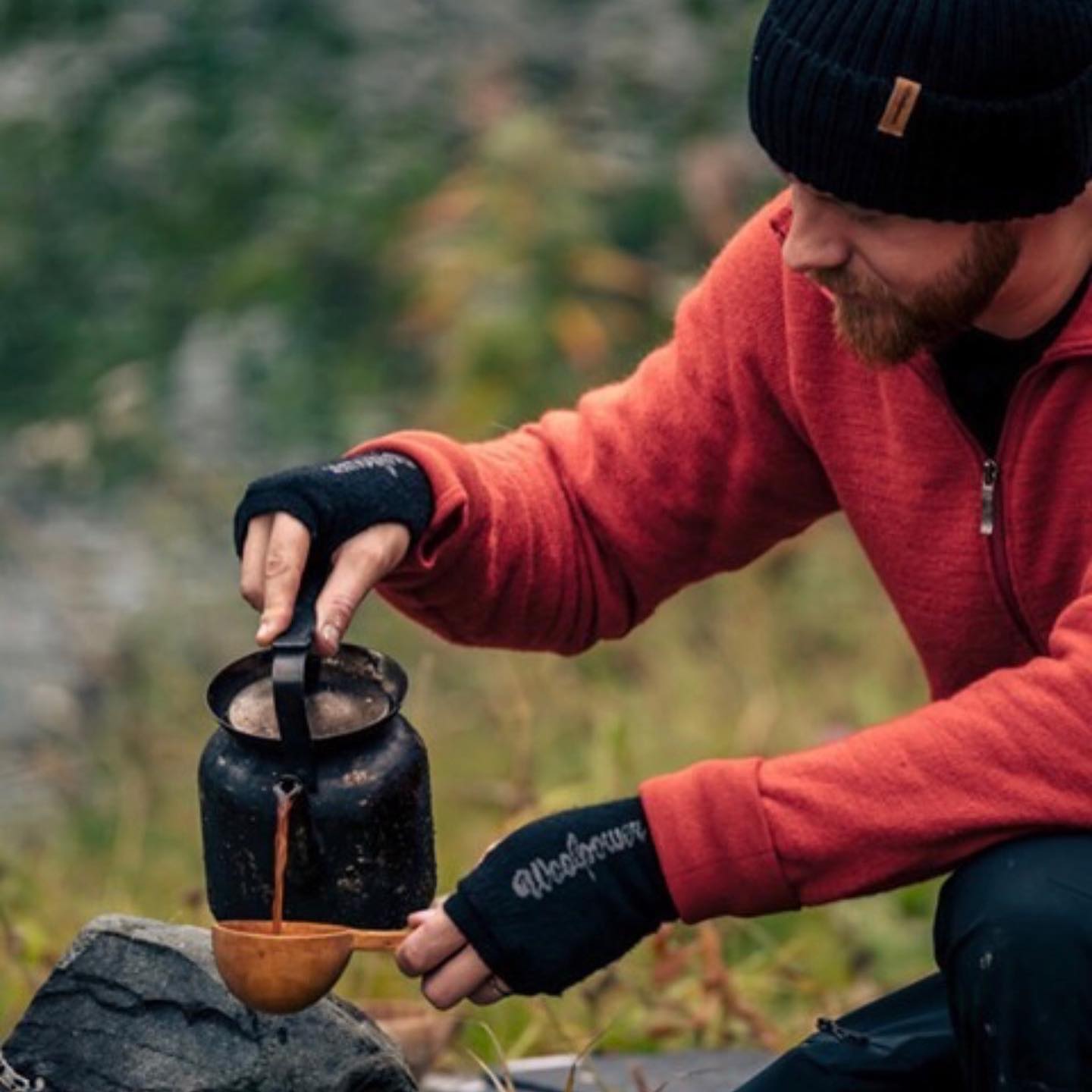 Vest / Full Zip Unisex Jacket 400 Autumn Red - Woolpower - Op bestelling