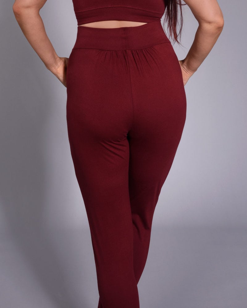 Yoga Broek Dheela Harem Pants with pockets Red – B-Light Organic Clothing