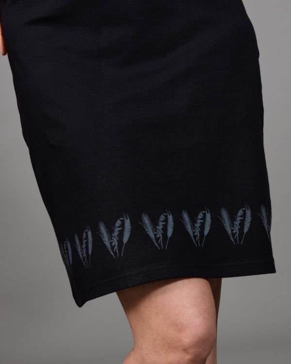 Jurk Hamaara Leaves Black - B-Light Organic Clothing