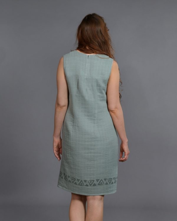 Jurk Rave Muslin Fabric Green - B-Light Organic Clothing