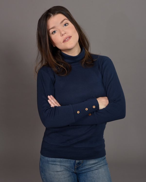 Alima Trui met kol Blue – B-Light Organic Clothing