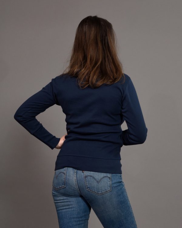 Alima Trui met kol Blue – B-Light Organic Clothing