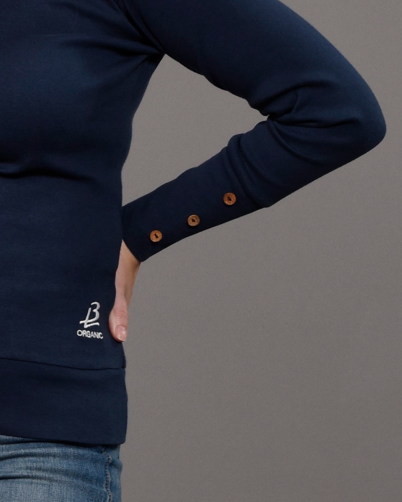 Alima Trui met kol Blue – B-Light Organic Clothing