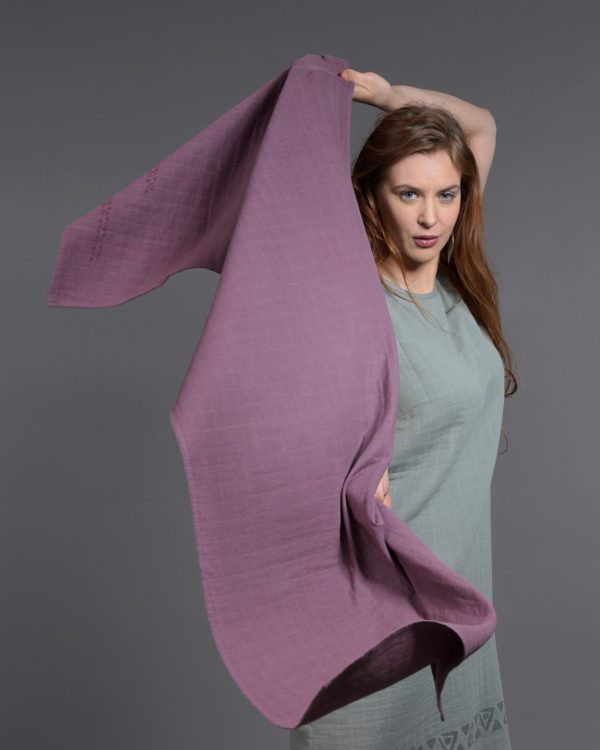 Sjaal Farideh Muslin Fabric Red Wine - B-Light Organic Clothing