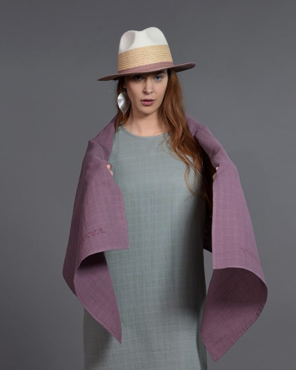 Sjaal Farideh Muslin Fabric Red Wine - B-Light Organic Clothing