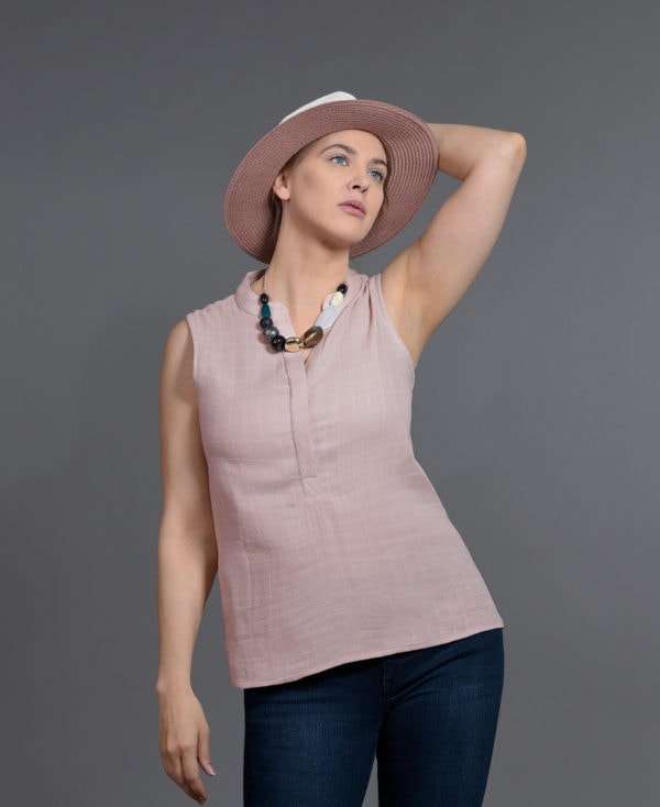 Top Diana Muslin Fabric Pink - B-Light Organic Clothing