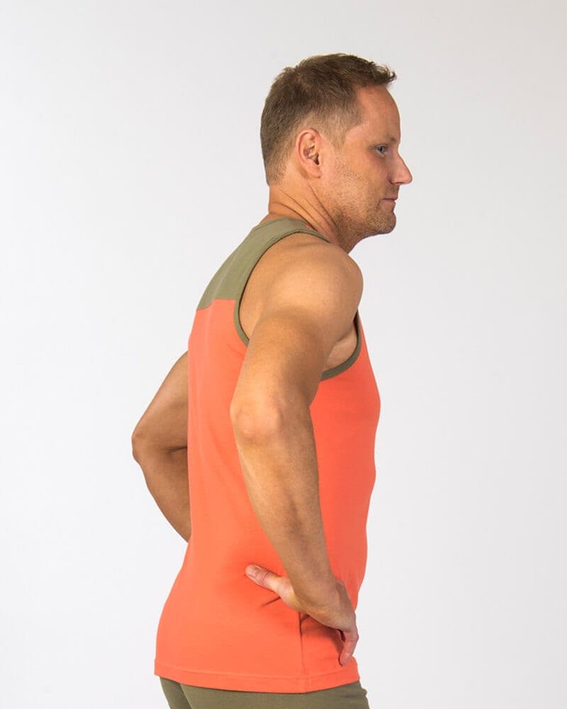 Tanktop Mukta Coral Red - B-Light Organic Clothing