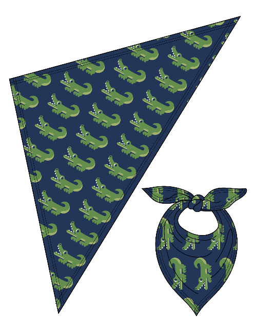 Bandana Crocodile Upcycled - Maxomorra