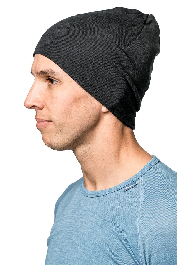 Muts / Beanie Lite Unisex Black - Woolpower