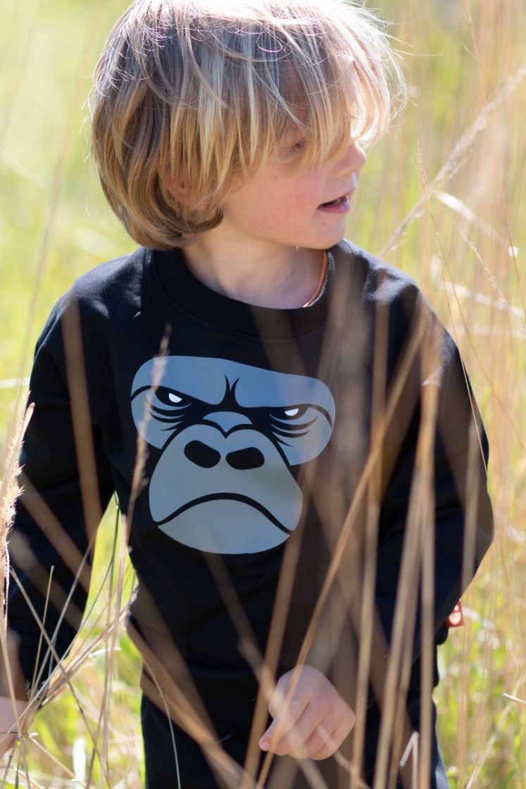 Trui Bellow Sweat NOOS Black ZOOMGORILLA - Danefae / DYR