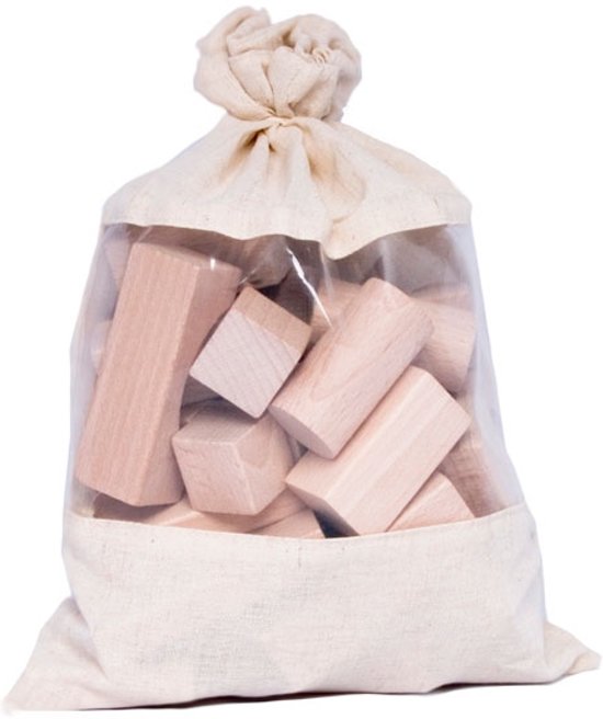 Blanke houten blokken 50 st. - Ebert