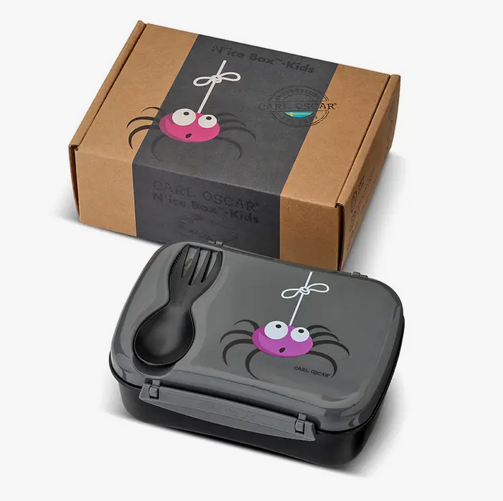 N'ice Box Kids Lunchbox met koelelement – Spider Grey – Carl Oscar