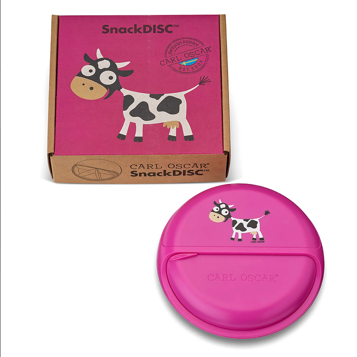 Kids BentoDISC™ Snacktrommel Cow Pink – Carl Oscar