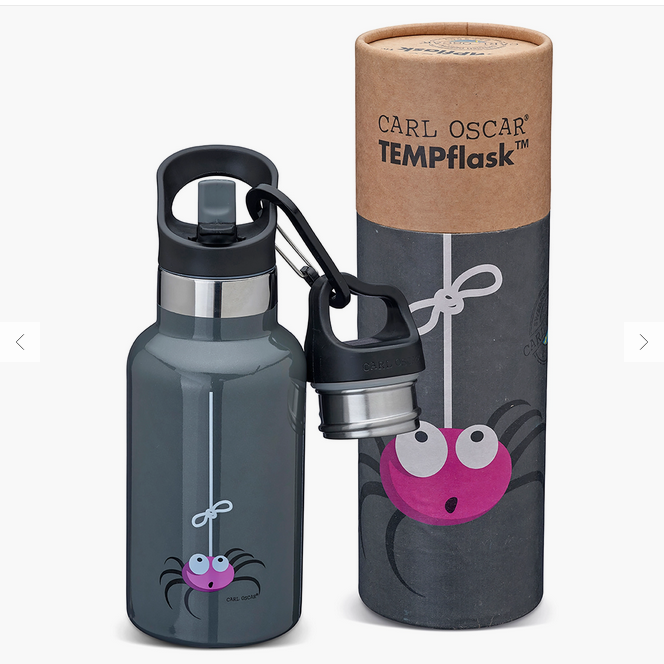 Kids Thermosfles TEMPflask™ Spider Grey 0,35 L – Carl Oscar