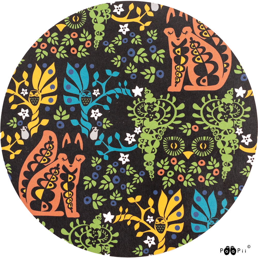 Onderzetter / COASTER Mielikki folklore Monivärinen 20cm – Paapii Design