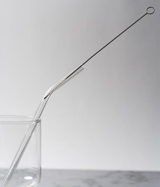 Rietjes Glass straws 4 pcs + brush for cleaning – Muurla