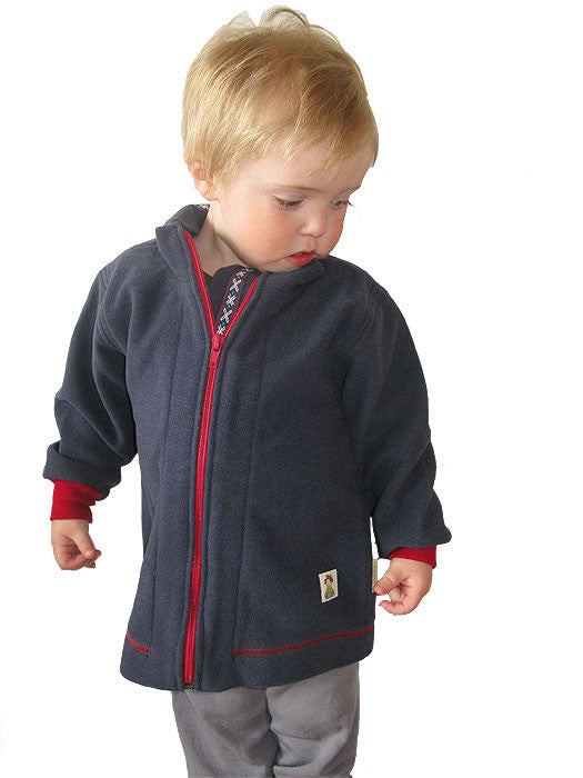 Baby wolfleece vest (merino) rood - Minimundus